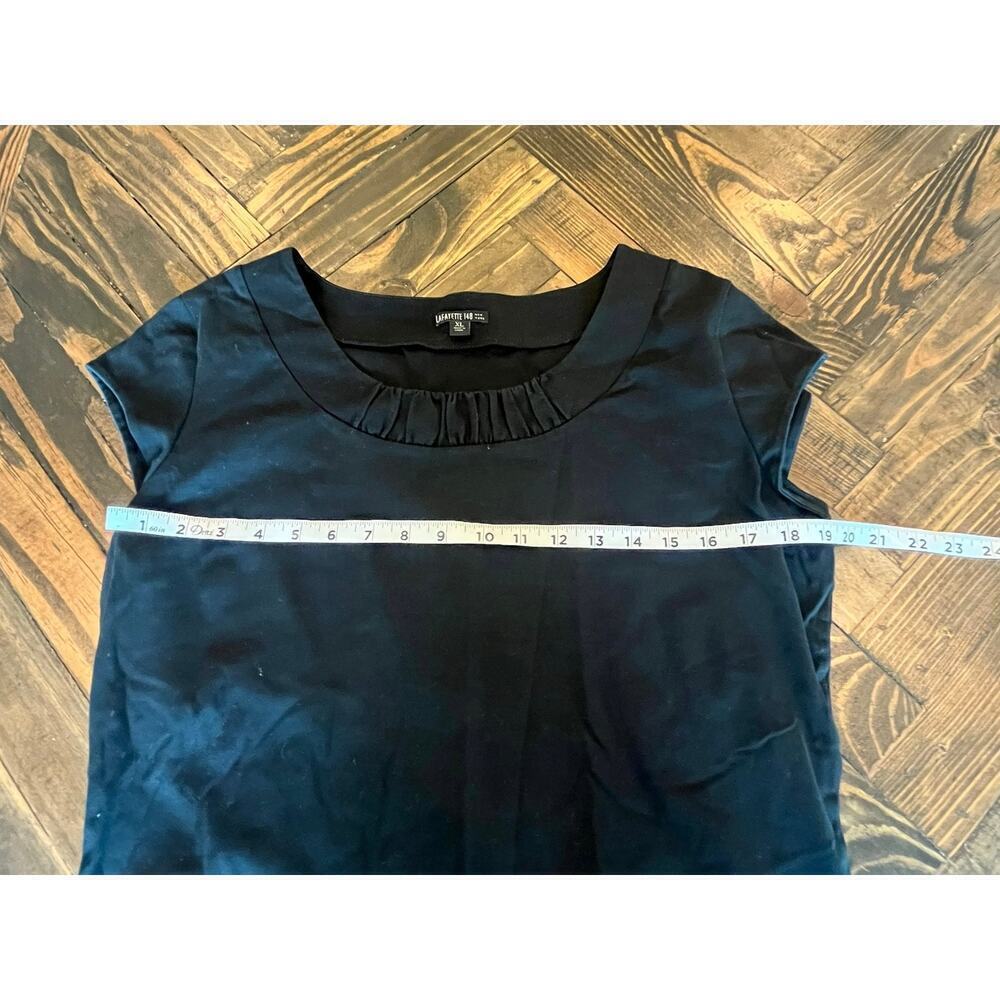 Lafayette 148 New York Black Basic Daily Y2K Shirt Women XL Minimalist Capsule - Picture 4 of 7